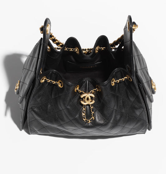 Chanel Drawstring Chain Bucket