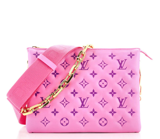 LV Lambskin embossed monogram Cussin